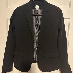 LC Lauren Conrad Black Jacket with Striped Interior